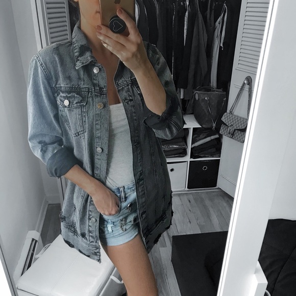 Jackets & Blazers - LAST 1▪️Washed Black Oversized Denim Jean Jacket